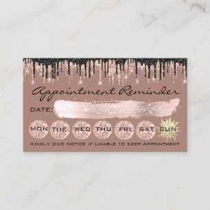 Cartão De Visita 100 unidades de brilho moderno de Rosa de lembrete