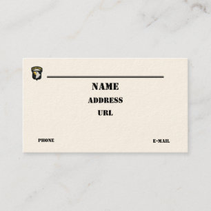 Cartão De Visita 101st A divisão aerotransportada controla o cart