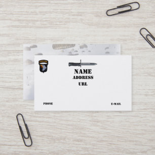 Cartão De Visita 101st Divisão aerotransportada de ABN DIV que