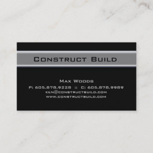 Cartão de visita 10 do metal do contratante de