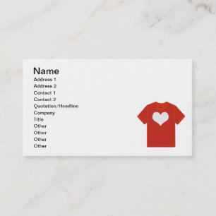 Cartão De Visita 1280963561_Vetor_Clipart camiseta cardíaca amor