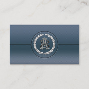 Cartão De Visita [154] Monograma de prata AB e BA