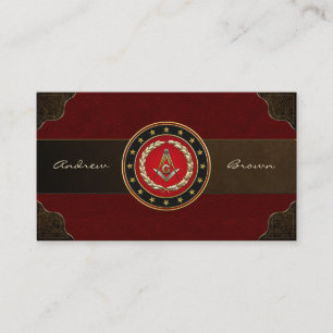 Cartão De Visita [154] Quadrado e compassos maçónicos [ó grau]