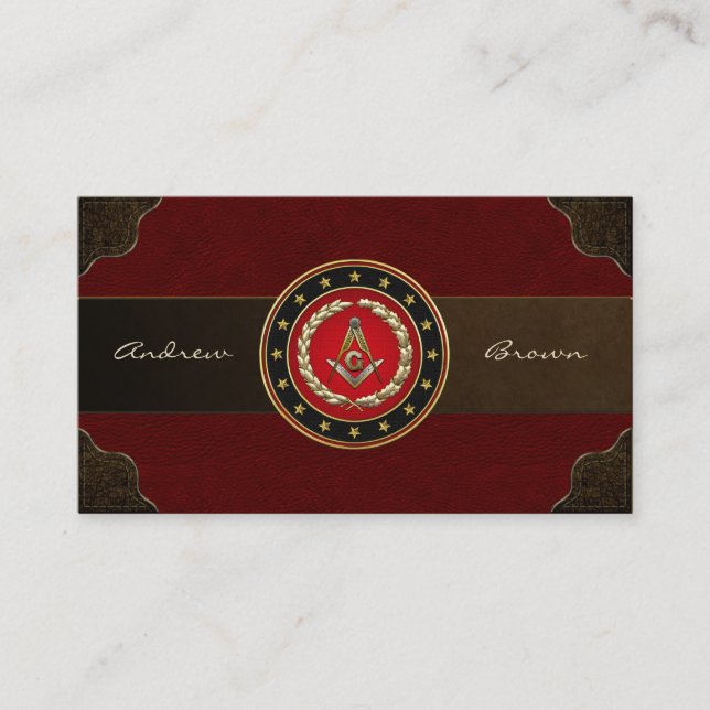 Cartão De Visita [154] Quadrado e compassos maçónicos [ó grau] (Frente)