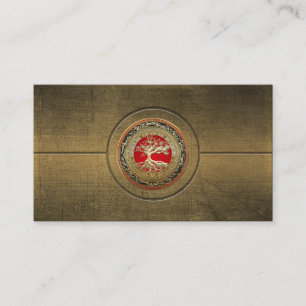 Cartão De Visita [154] Treasure Trove: Celtic Tree of Life [Dourado