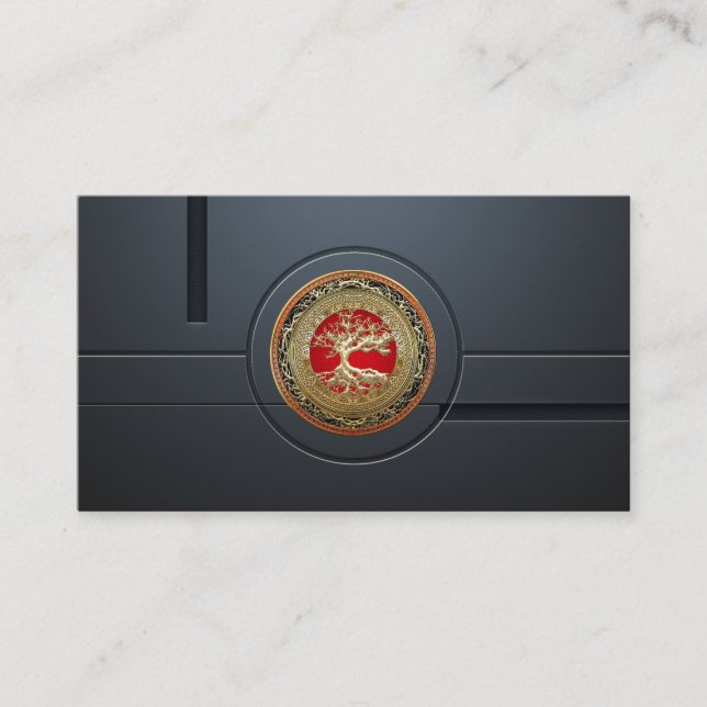 Cartão De Visita [154] Treasure Trove: Celtic Tree of Life [Dourado (Frente)