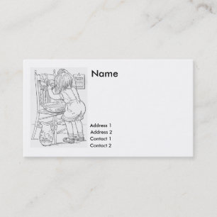 Cartão De Visita 1897- o lavagem do bebê possui o cabelo na bandej