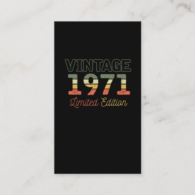 Cartão De Visita 1971 50 anos 50 anos (Frente)