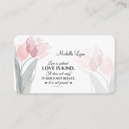 Cartão De Visita 1 Corinthians 13:4 Amor é Patient Tulips Bus