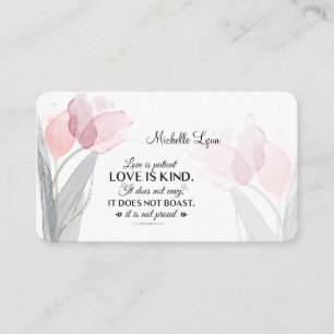 Cartão De Visita 1 Corinthians 13:4 Amor é Patient Tulips Bus