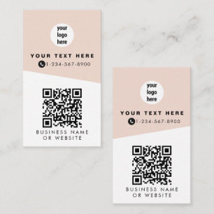 Cartão De Visita 2 códigos QR 2 logotipos de negócios e 2 contatos