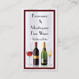 Cartão de visita 2 de vinho fino