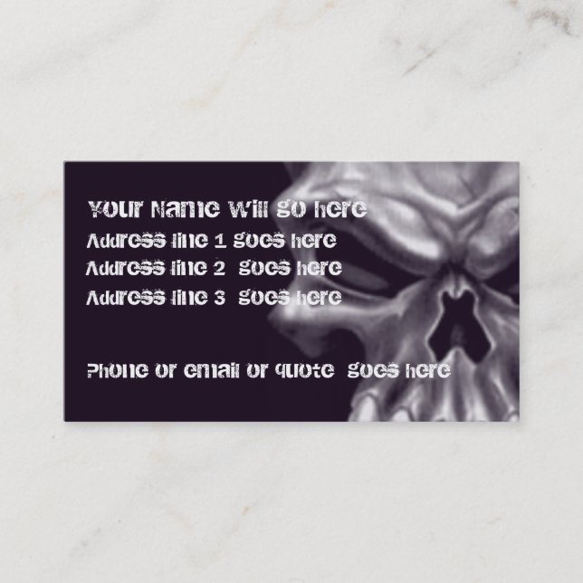 Cartão de visita 2 do crânio do demónio (Frente)