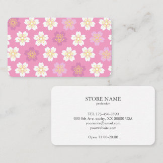 Cartão De Visita 2 sides Cherry Blossom "SAKURA" Pink 名刺