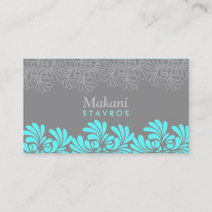 CARTÃO DE VISITA 311 ABANADA SOFISTICADA - AZUL DO MAR