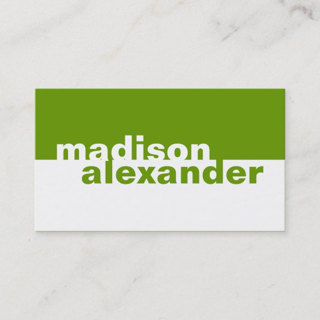 Cartão De Visita 311-Bolsa Simplista| Verde (Frente)