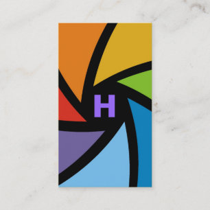 Cartão De Visita 311-CAMERA APRONTAM o ROXO COLORIDO de  