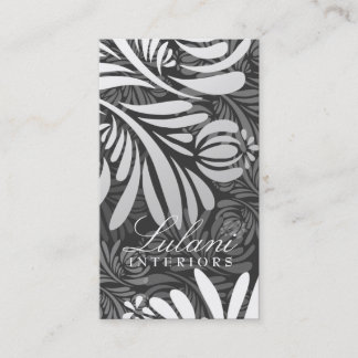 Cartão De Visita 311-EXOTIC OBSCURIDADE FLORAL - cinzas