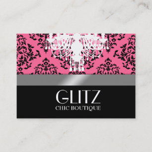 Cartão De Visita 311-Glitz boutique - rosa cor-de-rosa preto de