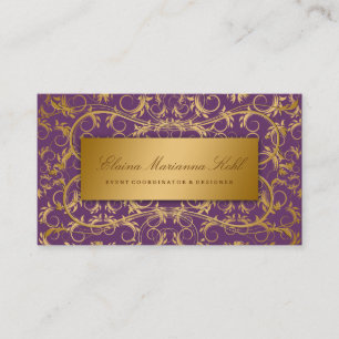 Cartão De Visita 311-Golden diVine o roxo da beringela