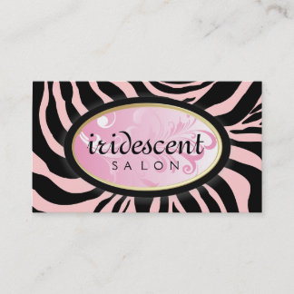 Cartão De Visita 311-Iridescent zebra - rosa no rosa