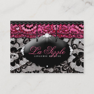 Cartão De Visita 311 Laço de Luxe Cor-de-rosa