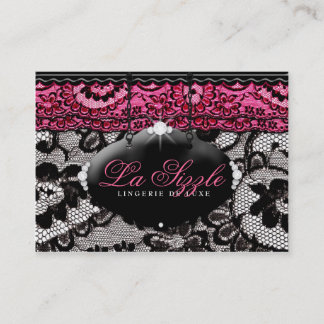 Cartão De Visita 311 Laço de Luxe Cor-de-rosa