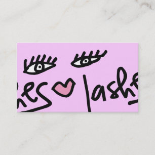 Cartão De Visita 311-Lash rosa customizável dos doces do serviço 