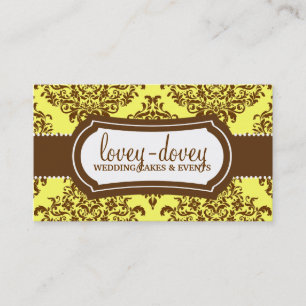 Cartão De Visita 311 Lovey Dovey Damask Tropical Banana