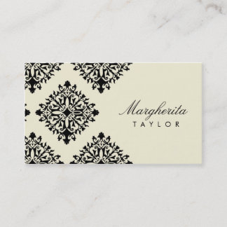 Cartão De Visita 311 Margherita Cream et Blanc Damask