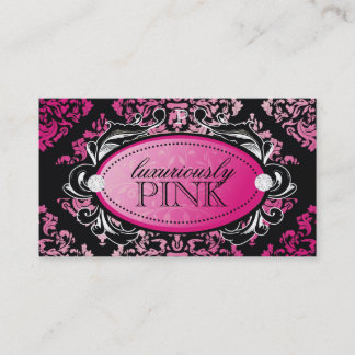Cartão De Visita 311 Monograma luxuriosamente cor-de-rosa