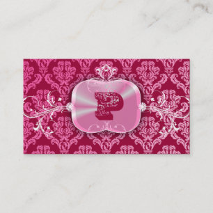 Cartão De Visita 311-Pink vermelho cor-de-rosa da decadência  