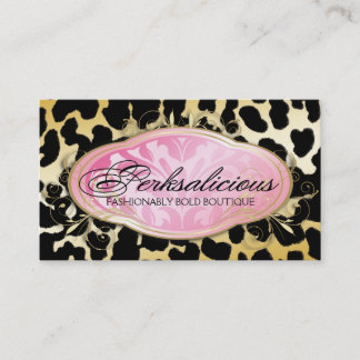Cartão De Visita 311 pontos dourados do leopardo do boutique