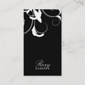 Cartão De Visita 311 preto e branco contínuos de Roxy