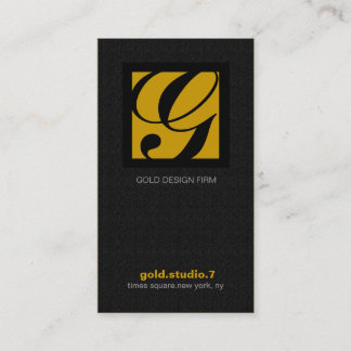 CARTÃO DE VISITA 311-SIMPLY MONOGRAMA QUADRADO TEXTURE-GOLD