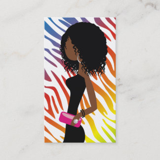 Cartão De Visita 311-True colore o arco-íris | um Fashionista