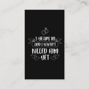 Cartão De Visita 3 anos de marido esposa 3° aniversário de casame