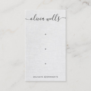 Cartão De Visita 3 Cinzas de 3 furos, com manuscrito de manuscrito