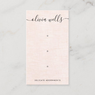 Cartão De Visita 3 Retentor de Exibição de Script Cor-de-Rosa com 3