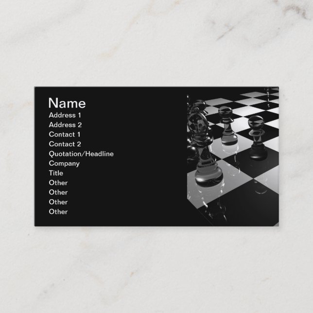 Cartão De Visita 3d_xadrez_conselho_wallpaper_3d_models_3d_wallpape (Frente)