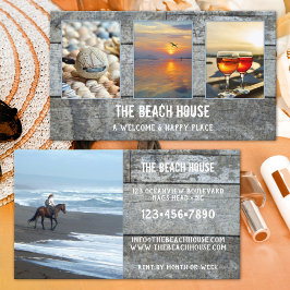 Cartão De Visita 4 Fotos: Portfólio De Aluguer De Madeira De Praia