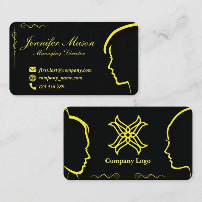 Cartão de visita 53 Silhouette Estilado (Frente/Verso)