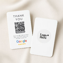 Cartão De Visita 5 Star Google Review With Thank You and QR Code