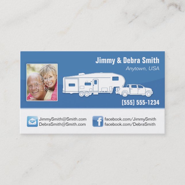 Cartão De Visita 5o Roda/cartões de acampamento (Frente)