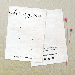 Cartão De Visita 6 Buracos, Monitor de madeira branca, com três ouv