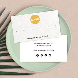 Cartão De Visita 6 furos Coloque o retentor do logotipo