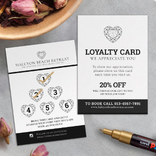 Cartão De Visita 7 de promoção de amor de lealdade visita 20% branc