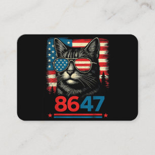 Cartão De Visita 8647 86 47 Óculos de Sol Gato Divertido Bandeira E