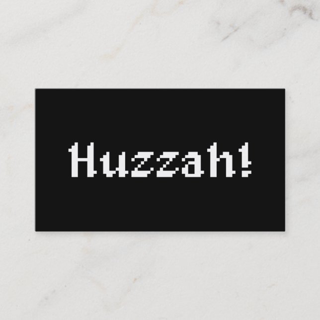 Cartão De Visita 8 Bits Huzzah! (Frente)