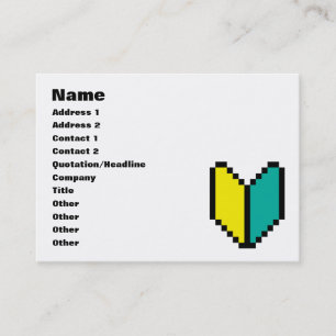 Cartão De Visita 8 Bits Pixel Wakaba / Shoshinsha Mark